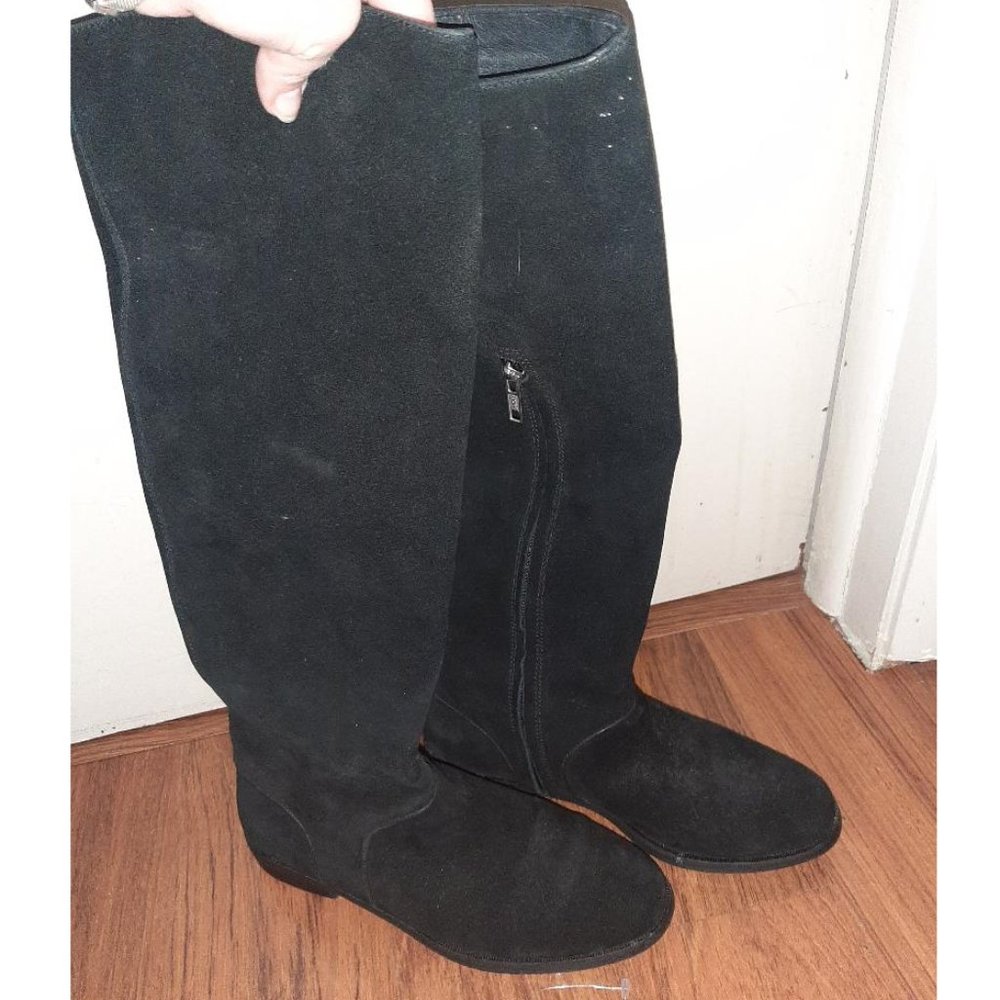 Tall black suede UGG boots NWOT